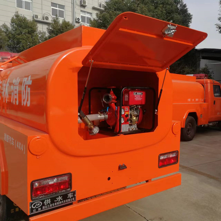 勇士雙排座四驅森林消防供水車